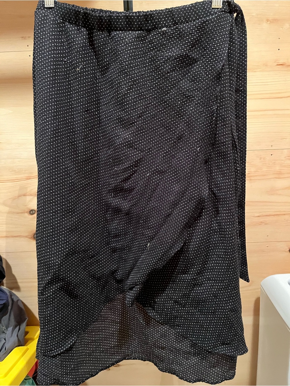Green Envelope Black Polka Dot Maxi Skirt